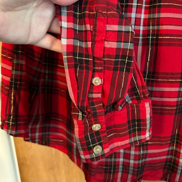 Ava & Viv Red Plaid Shirt - Picture 5 of 10